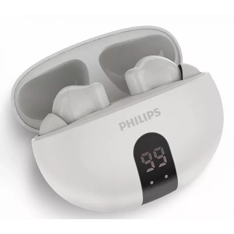 Auricolari wireless in-ear Philips TAT2520WT/00 — Bluetooth, per chiamate e musica, 20–20000 Hz, portata 10 m, bianco, 40 g
