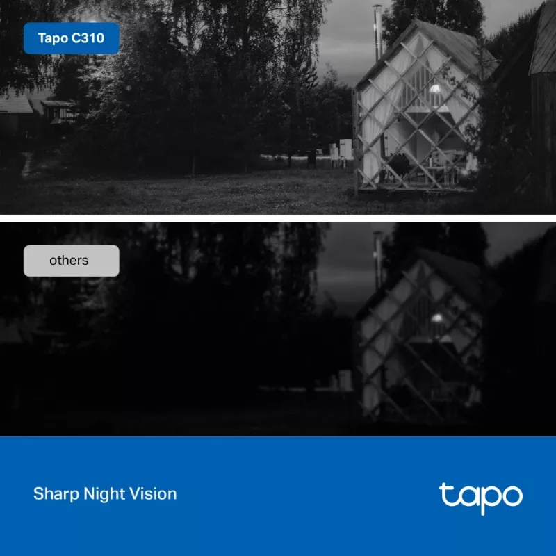 TP-Link Tapo telecamera Wi-Fi per la sicurezza esterna, telecamera di sicurezza IP, esterno, con filo e wireless, CE, NCC, montaggio a parete, bianco