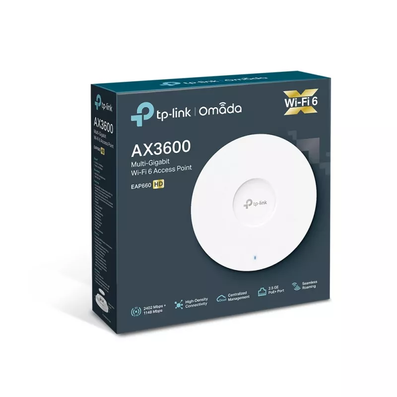 TP-Link Omada AX3600 access point wireless dual band multi-gigabit da montaggio a soffitto