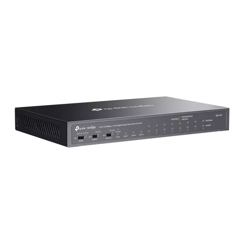 TP-Link Omada DS111P switch di rete unmanaged Fast Ethernet (10/100) Power over Ethernet (PoE) nero