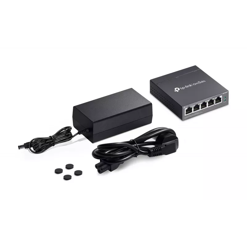 TP-Link Omada DS105GP switch di rete unmanaged Gigabit Ethernet (10/100/1000) Power over Ethernet (PoE) nero