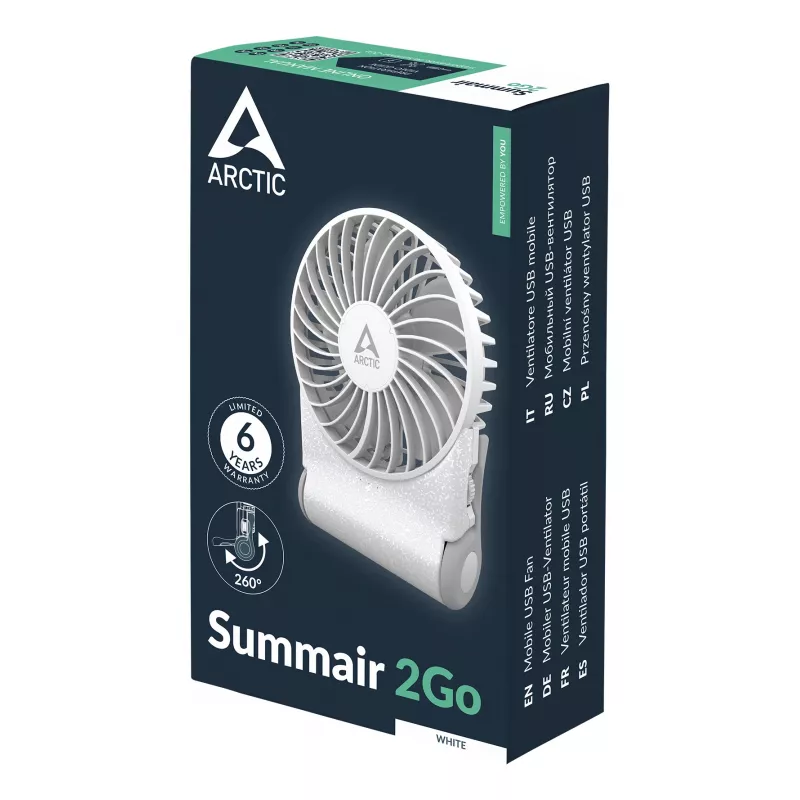 ARCTIC Summair 2Go - potente ventilatore a mano con autonomia extra lunga