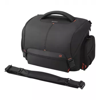 Sony LCS-SC8, borsa a tracolla, Sony, SLT-A58K, SLT-A65V, SLT-A77V, SLT-A99V, NEX-6/B, NEX-6L/B, nero
