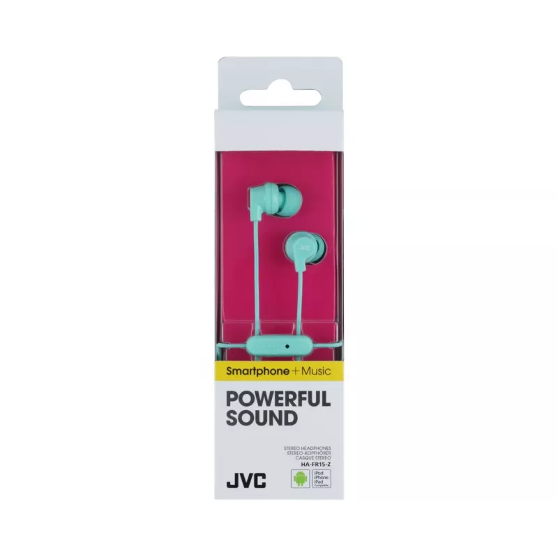 Auricolari in-ear colorati JVC HA-FR15-Z-E con telecomando e microfono