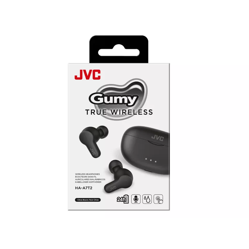 JVC Gumy TWS Stix nero, True Wireless Stereo (TWS), 20 - 20000 Hz, chiamate/musica, 8,4 g, headset, nero