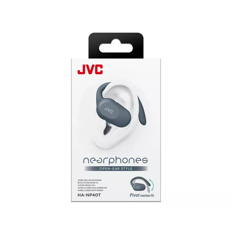 Headset JVC HA-NP40T True Wireless Stereo (TWS) auricolari in-ear con archetto Bluetooth, 20–20000 Hz, 10 m, grigio