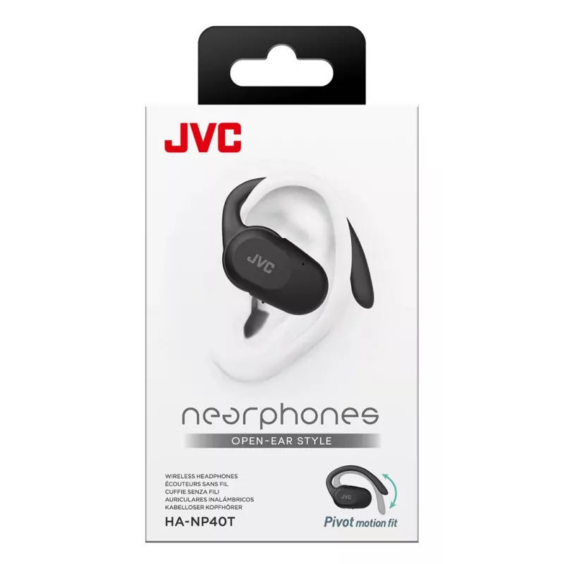 Headset JVC HA-NP40T True Wireless Stereo TWS archetto Bluetooth nero, 20–20000 Hz, 10 m