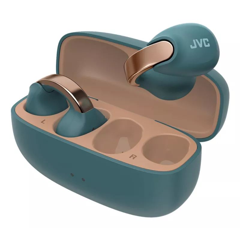 Headset JVC HA-NP1T True Wireless Stereo (TWS) a clip per padiglione per chiamate/musica USB Type-C Bluetooth blu, oro