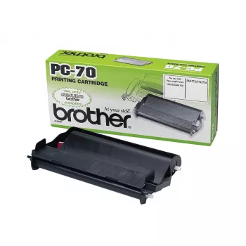 Cartuccia fax Brother PC70 — nero, 140 pagine, compatibile con FAXT72/74/76/78/7 Plus/92/94/96/98