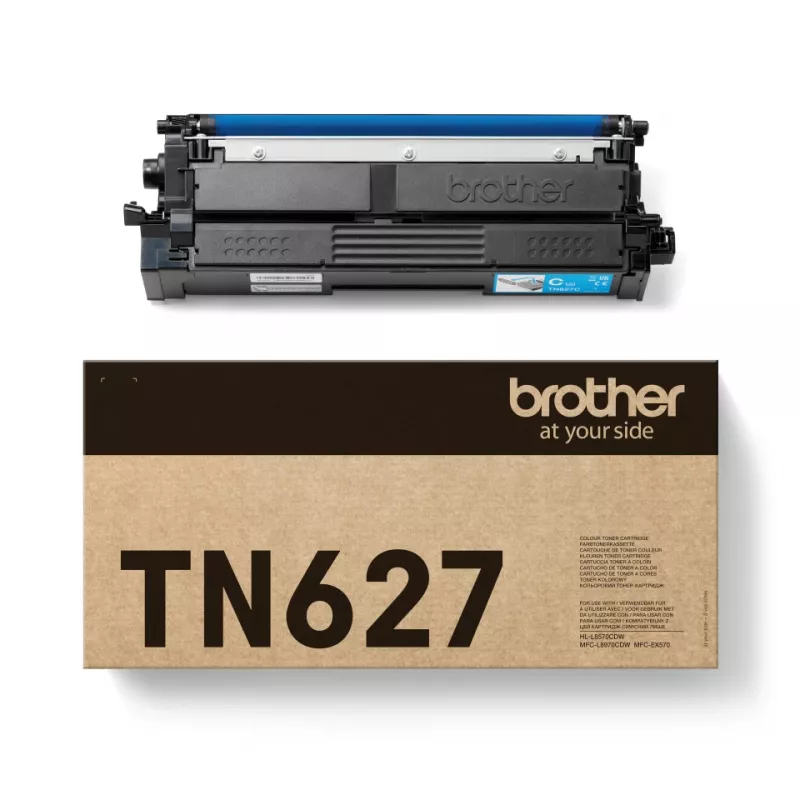 Cartuccia toner Brother TN-627C ciano originale, resa 10.000 pagine, 1 pz.