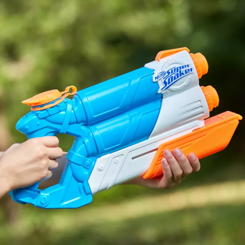 Nerf Super Soaker Twin Tide, blaster giocattolo, multicolore, 6 anni