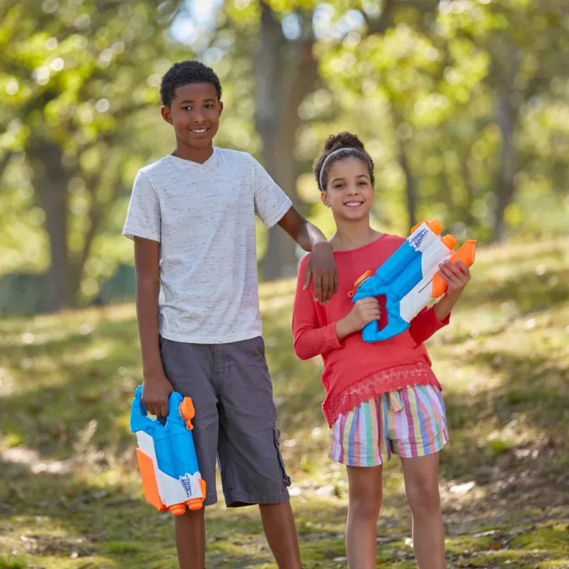 Nerf Super Soaker Twin Tide, blaster giocattolo, multicolore, 6 anni
