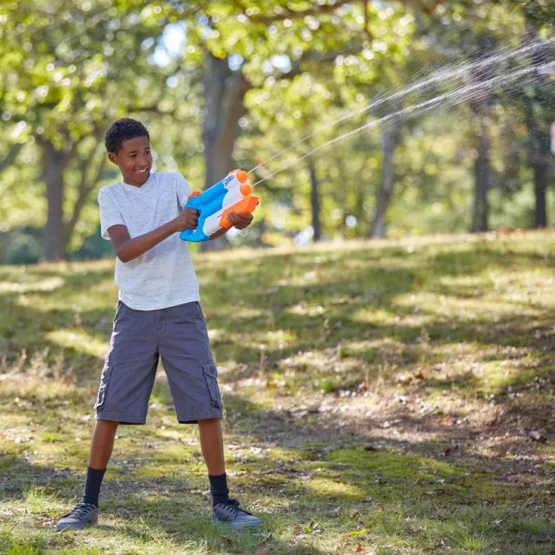 Nerf Super Soaker Twin Tide, blaster giocattolo, multicolore, 6 anni