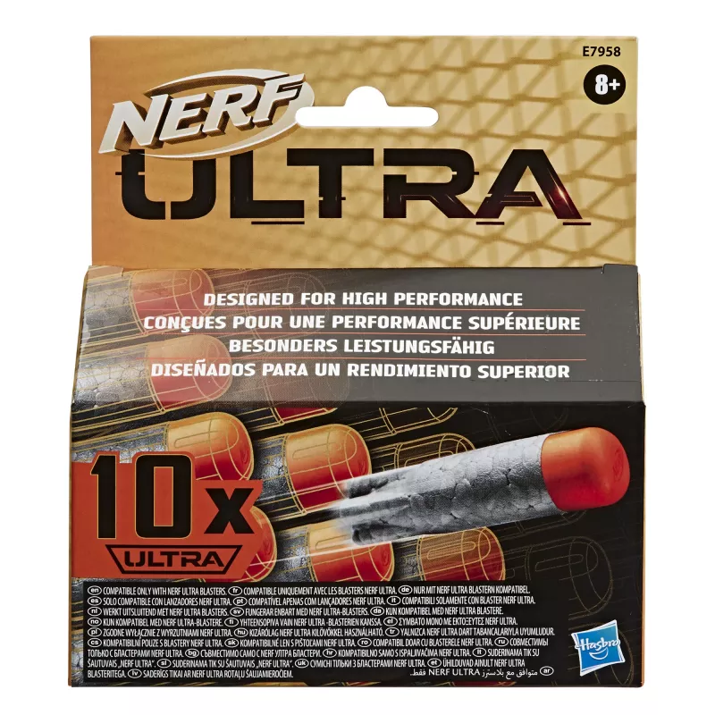 Nerf Ultra 10-Dart Refill Pack -- Il massimo nel lancio delle freccette -- Compatibile solo con blaster