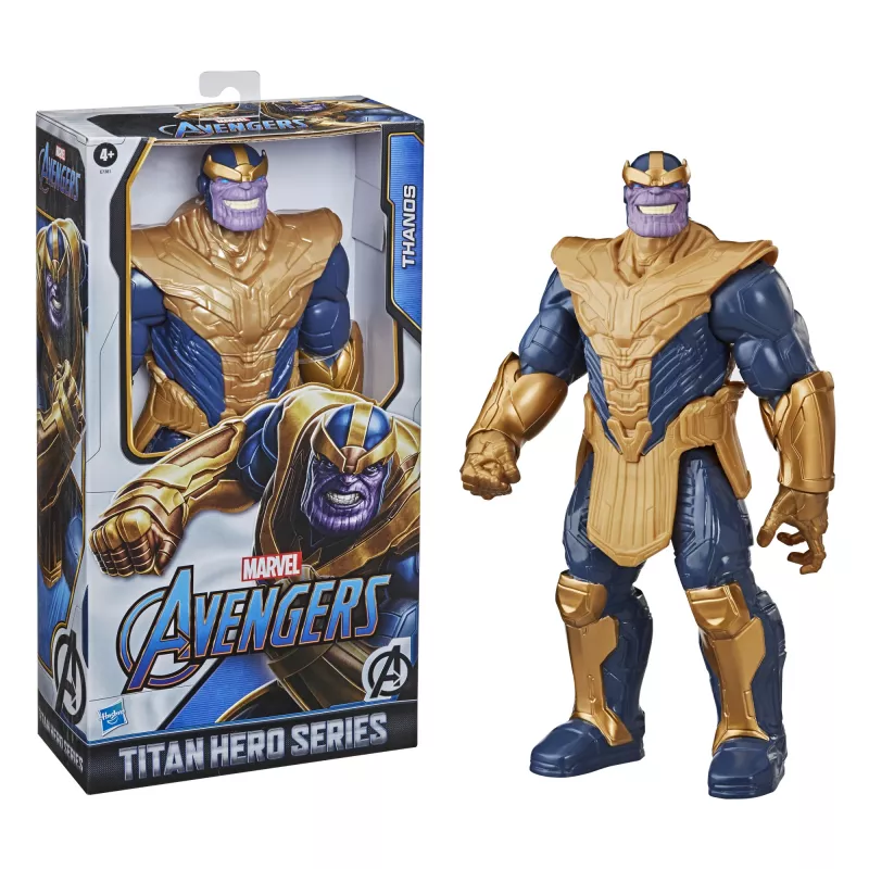 Action figure Marvel Avengers Blast Gear Deluxe Thanos, 4 anni, blu, giallo