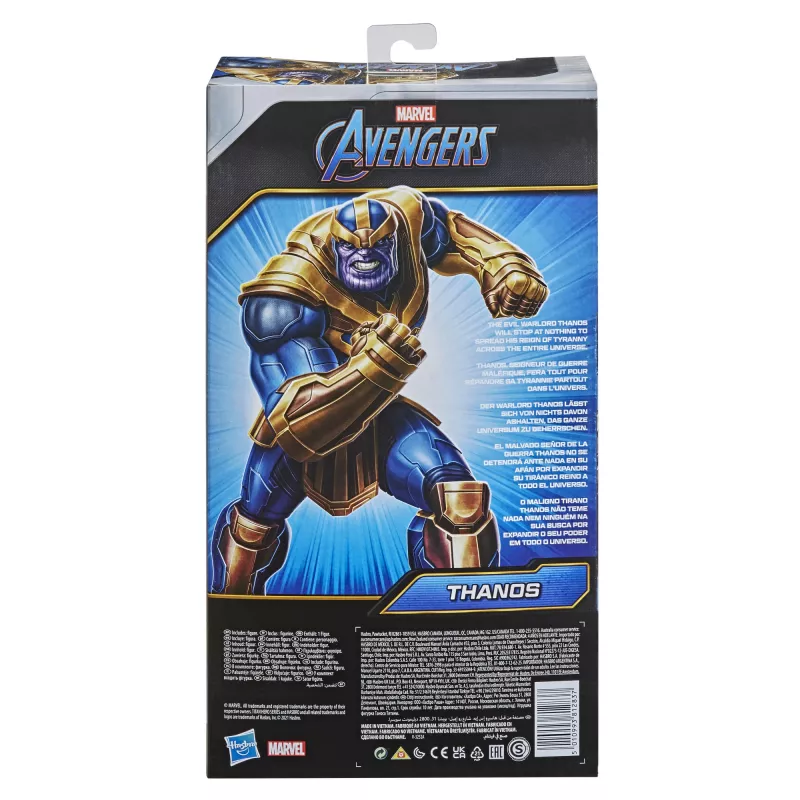 Action figure Marvel Avengers Blast Gear Deluxe Thanos, 4 anni, blu, giallo