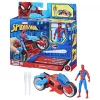 Marvel Spider-Man Spider-Man Web Blast Cycle set di gioco per bambini con action figure Spider-Man snodabile