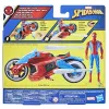 Marvel Spider-Man Spider-Man Web Blast Cycle set di gioco per bambini con action figure Spider-Man snodabile