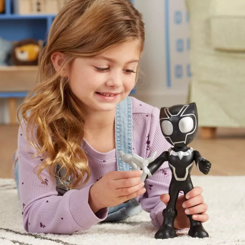 Marvel Spidey e i suoi super amici Supersized Black Panther action figure, giocattolo supereroe prescolare