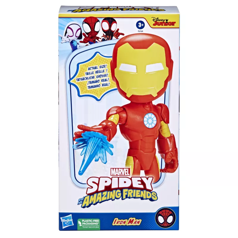 Marvel Spidey e i suoi fantastici amici – Figura Iron Man oversize, 3 anni, Marvel, rosso, giallo