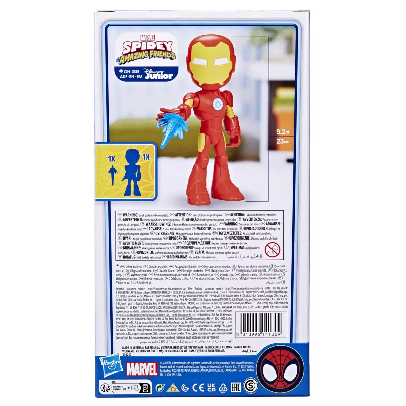 Marvel Spidey e i suoi fantastici amici – Figura Iron Man oversize, 3 anni, Marvel, rosso, giallo