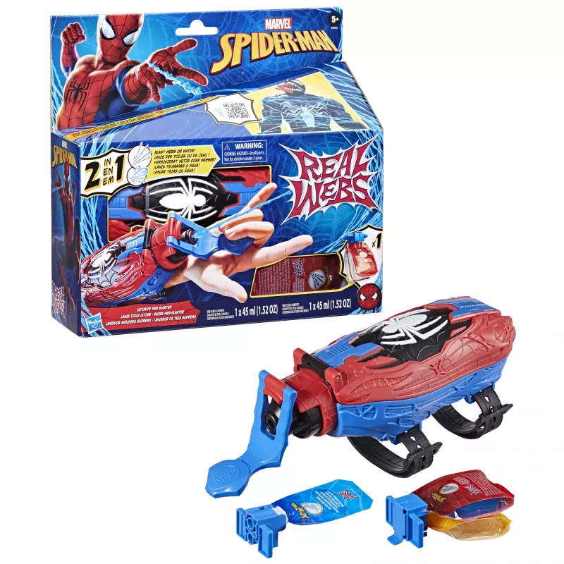 Guanto lancia-ragnatele giocattolo Marvel Spider-Man Real Webs Ultimate Web Blaster