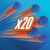 Ricarica Nerf N Series N1-Darts 20x blu arancione F8640