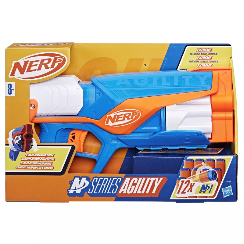 Blaster giocattolo NERF N Series Agility blu arancione bianco 8 anni