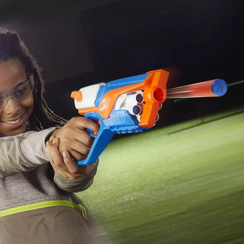 Blaster giocattolo NERF N Series Agility blu arancione bianco 8 anni