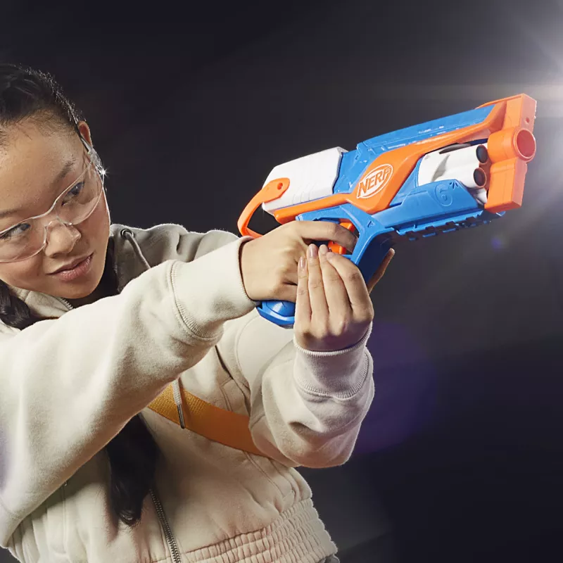 Blaster giocattolo NERF N Series Agility blu arancione bianco 8 anni