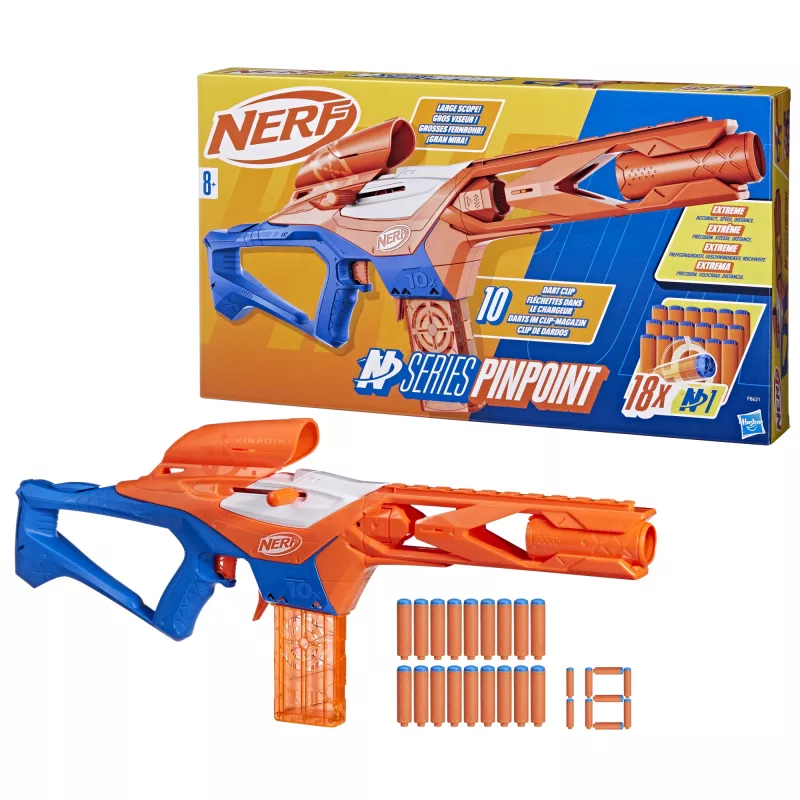 Blaster giocattolo NERF Nerf N Series Pinpoint blu arancione 8+