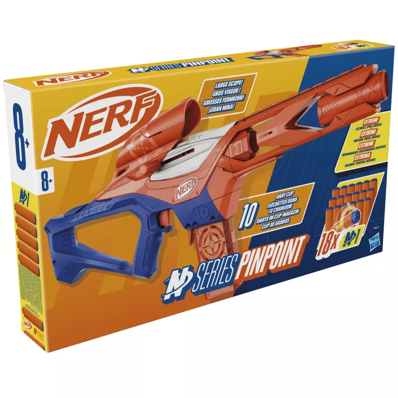 Blaster giocattolo NERF Nerf N Series Pinpoint blu arancione 8+