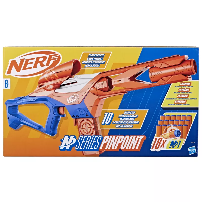 Blaster giocattolo NERF Nerf N Series Pinpoint blu arancione 8+