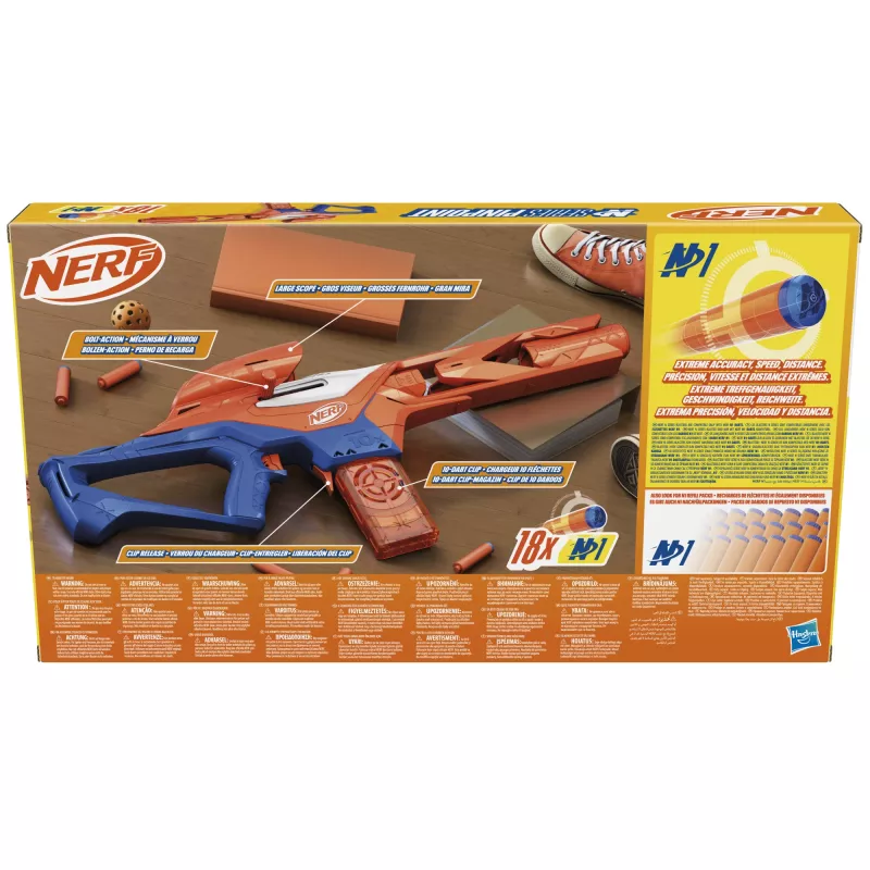 Blaster giocattolo NERF Nerf N Series Pinpoint blu arancione 8+
