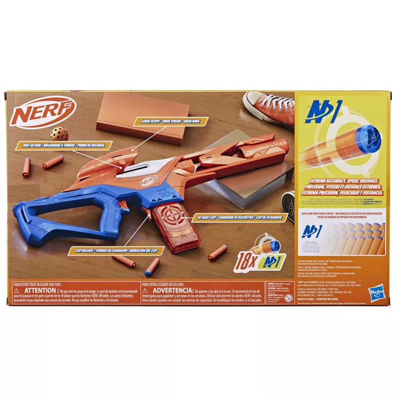 Blaster giocattolo NERF Nerf N Series Pinpoint blu arancione 8+