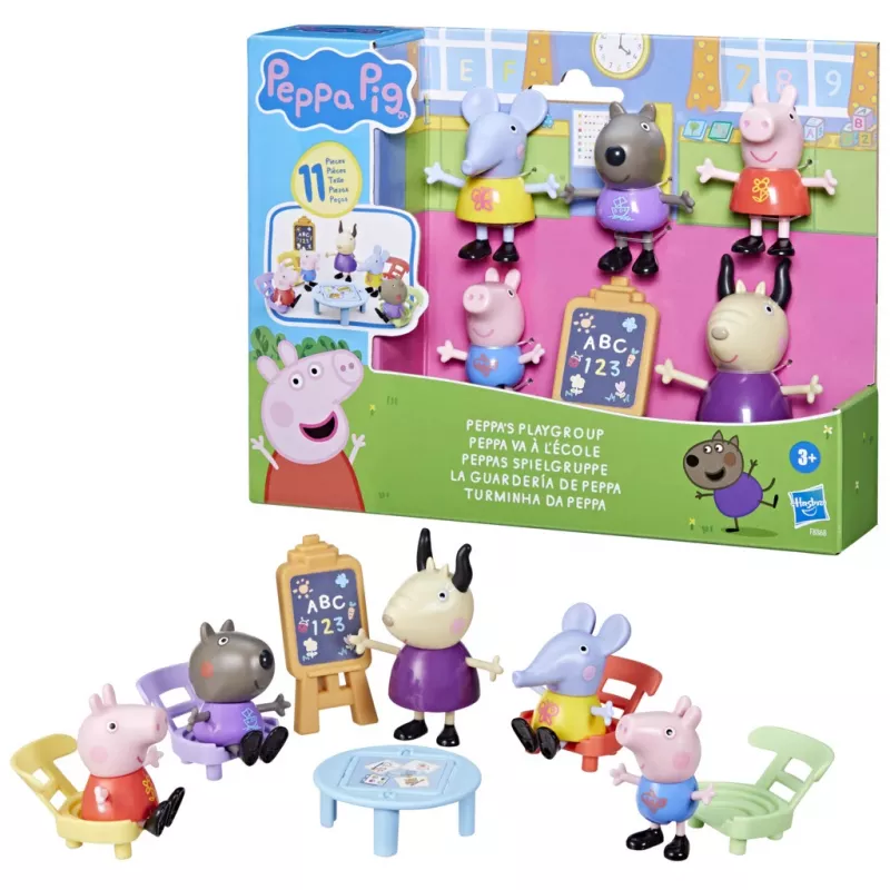 Hasbro Peppa Pig set di gioco con 5 figure e 6 accessori, giocattolo prescolare per bambine e bambini da 3 anni e oltre