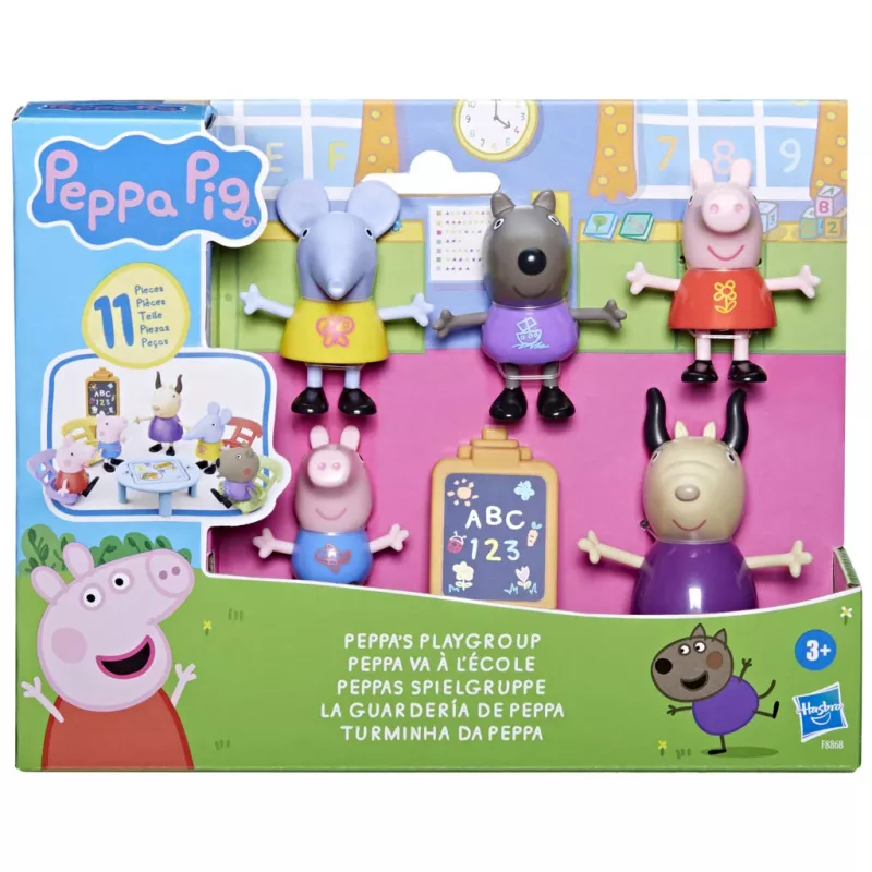 Hasbro Peppa Pig set di gioco con 5 figure e 6 accessori, giocattolo prescolare per bambine e bambini da 3 anni e oltre