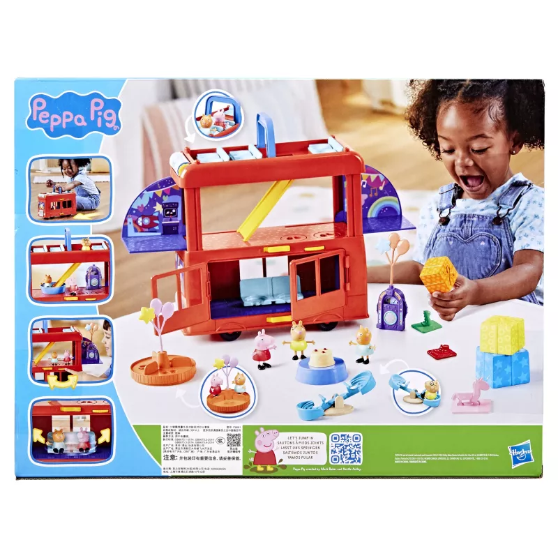 Peppa Pig 2-in-1 Party Bus, azione/avventura, 3 anni, multicolore, plastica