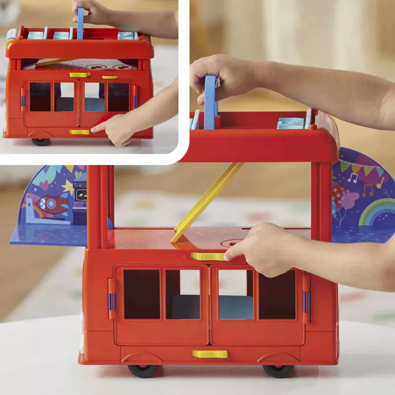 Peppa Pig 2-in-1 Party Bus, azione/avventura, 3 anni, multicolore, plastica