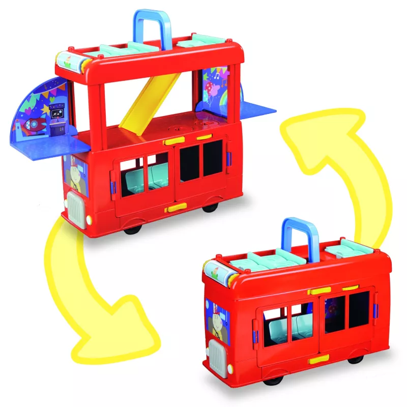 Peppa Pig 2-in-1 Party Bus, azione/avventura, 3 anni, multicolore, plastica