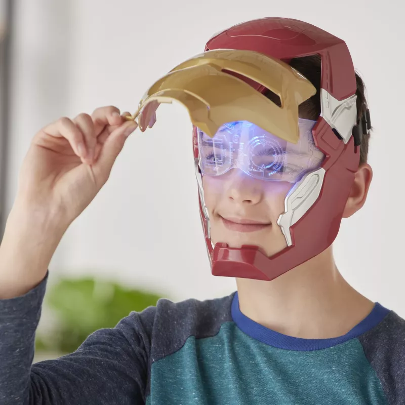 Marvel Avengers Iron Man maschera Flip FX, bambino, maschera viso, 5 anni, film, 1 pz.