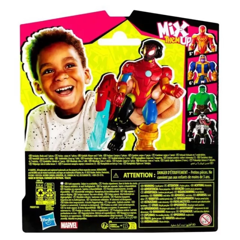 Marvel MixMashers Miles Morales Spider-Man Mix-And-Match, 4 anni, multicolore