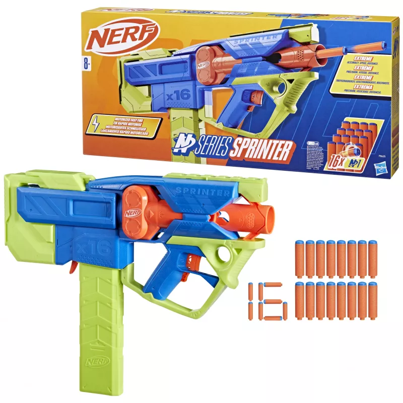 Blaster giocattolo Nerf N Series Sprinter F8625 blu verde arancione