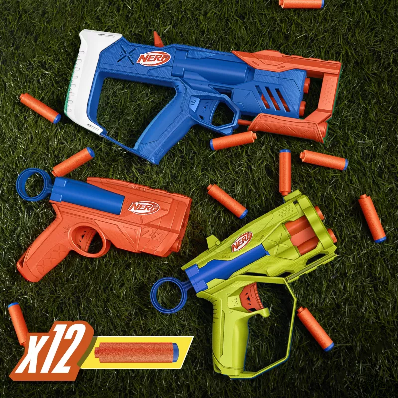 Nerf N Series Triple Action Pack, blaster giocattolo, 8 anni