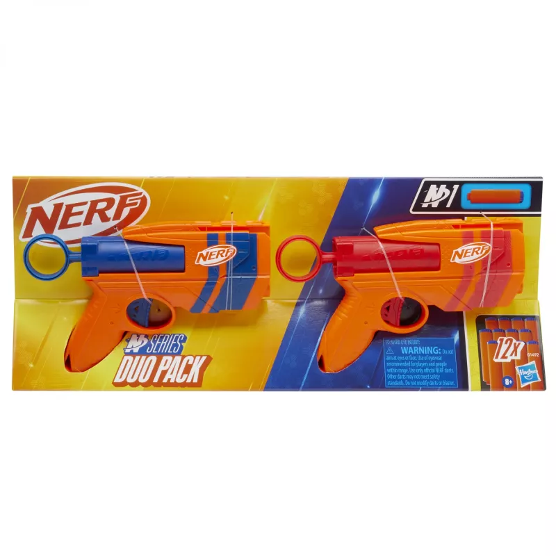 Set blaster giocattolo NERF Playset Dual Pack N Series G1492 con 2 blaster e dardi in schiuma