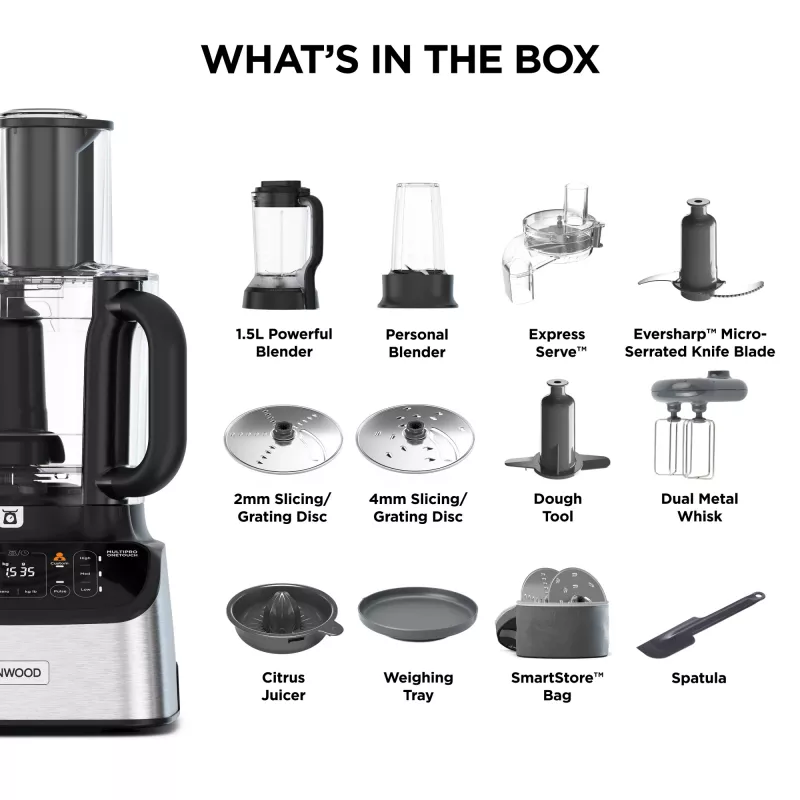 Kenwood FDM73.850SS Robot da cucina 1000 W 3 L grigio bilancia integrata