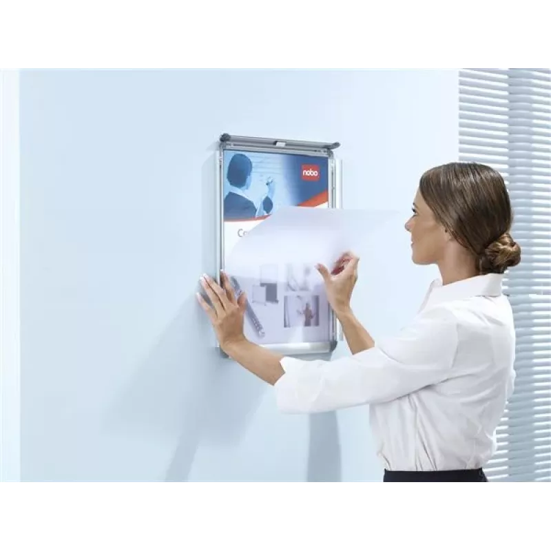 Nobo Essence Cornice per poster A4, interno/esterno, argento, alluminio, A4, 248 mm, 370 mm
