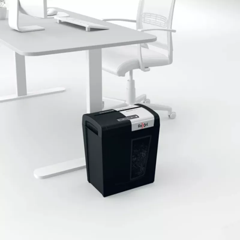 Rexel Secure MC6 Whisper-Shred distruggidocumenti microtaglio P5, microtaglio, 2 x 15 mm, 18 L, 175 fogli, 55 dB, pulsanti