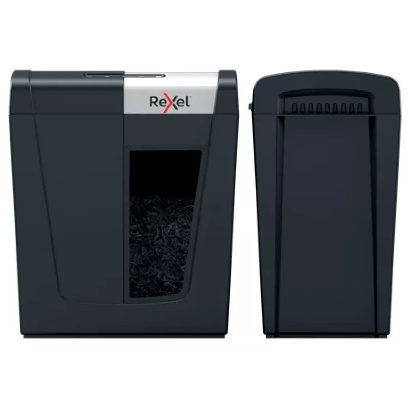 Rexel Secure MC6 Whisper-Shred distruggidocumenti microtaglio P5, microtaglio, 2 x 15 mm, 18 L, 175 fogli, 55 dB, pulsanti