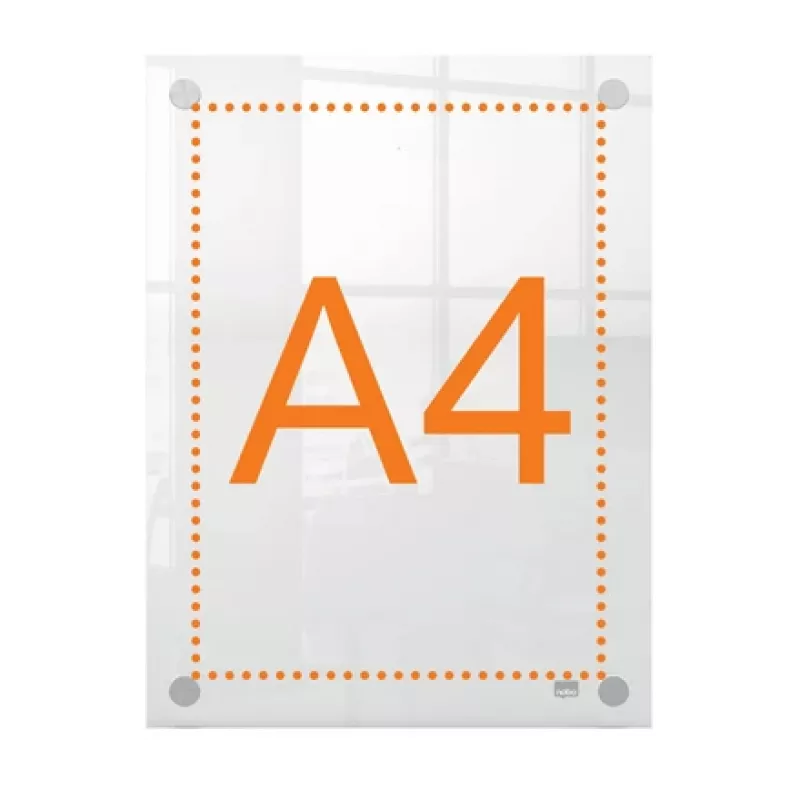 Nobo Premium Plus A4 cornice portaposter da parete in acrilico trasparente